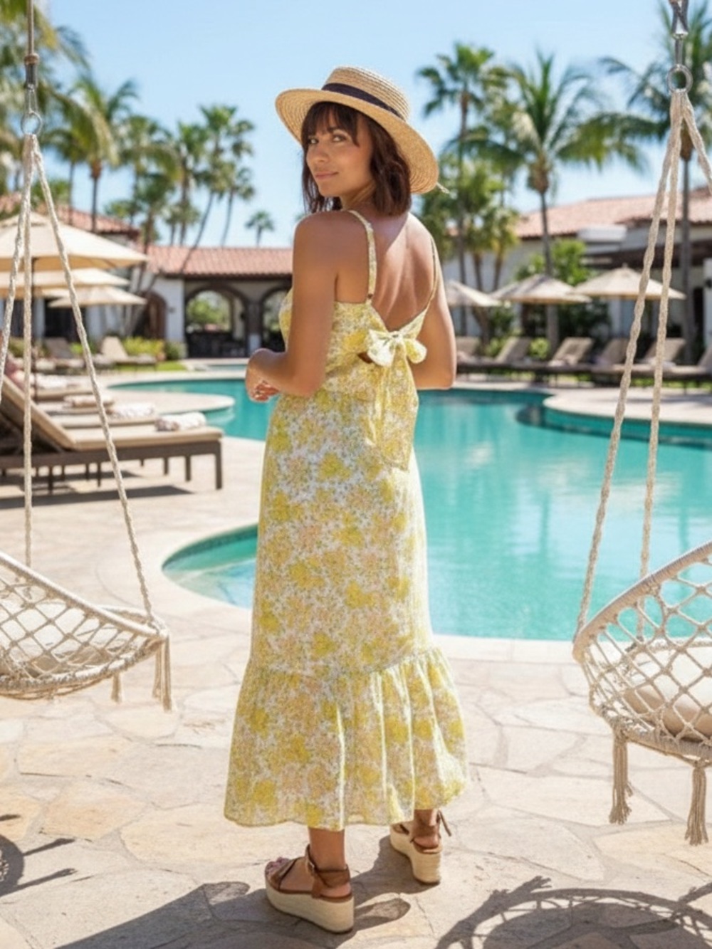 Greylin Mandy Floral Tie Back Dress - Picture 3 of 15